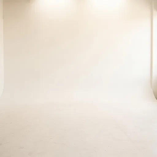 Empty Warm White Studio Infinity Wall