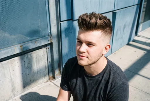 Young Man With Textured Quiff Hairstyle