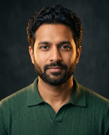 Studio Portrait of South Asian Man