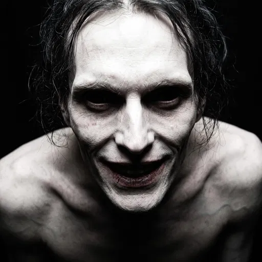 Gaunt Pale Figure With Sinister Smile