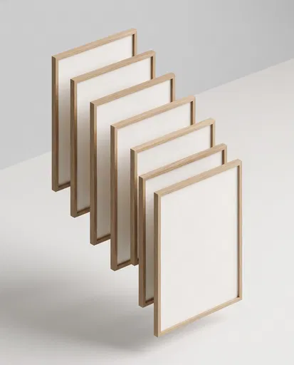 Floating Wooden Picture Frames in Cascade