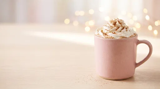 Pastel Pink Mug with Whipped Cream