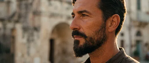 Profile Portrait of Bearded Italian Man
