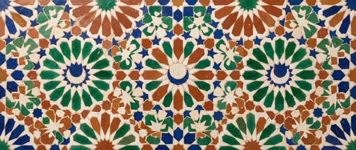 Andalusian Zellige Ceramic Tile Mosaic Pattern