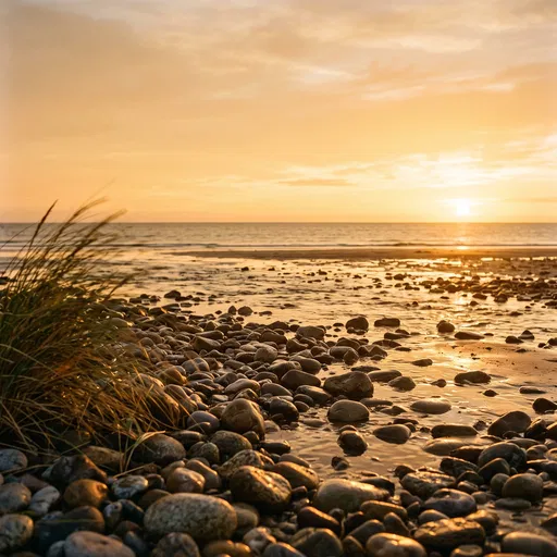 Golden Sunset Over Pebble Beach