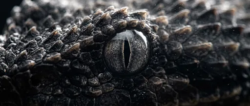 Extreme Macro of Dark Reptile Eye