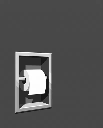 Minimalist Monochrome Recessed Toilet Paper Holder