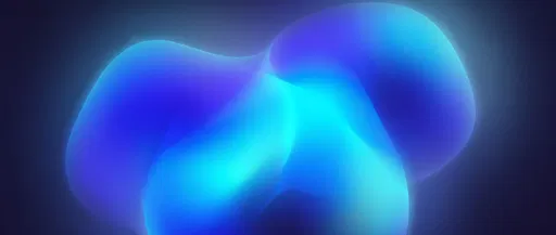 Glowing Blue Abstract Aura Wallpaper