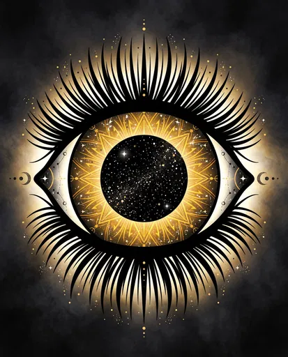 Mystical Celestial Eye Illustration