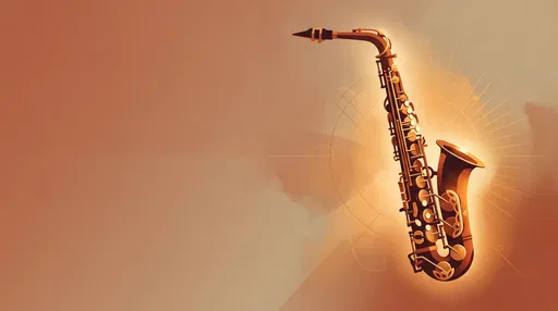 Warm Graphic Illustration of Alto Saxophone