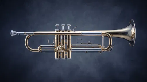 Brass and Silver Trumpet Studio Shot