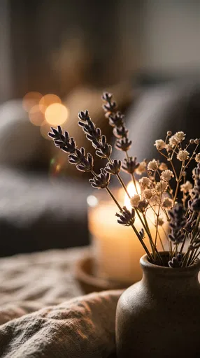 Dried Lavender and Warm Candlelight