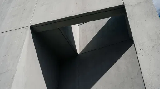 Minimalist Concrete Architecture With Geometric Shadows