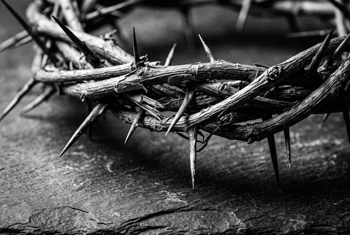Monochrome Macro Crown of Thorns