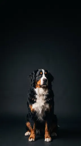Bernese Mountain Dog Studio Portrait
