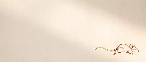 Minimalist Line Drawing of Field Mouse