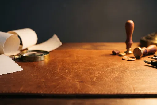 Vintage Leather Desk Mat Background