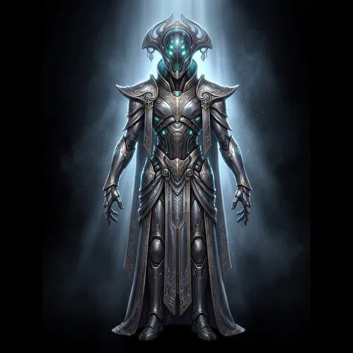 Regal Extraterrestrial Diplomat in Ceremonial Armor