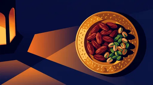Brass Platter of Dates and Pistachios