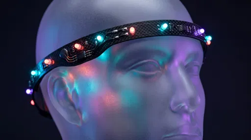 Glowing Tech Headband on Frosted Mannequin