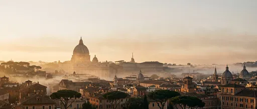 Saint Peter's Basilica in Morning Mist