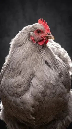 Studio Portrait of Lavender Orpington Hen