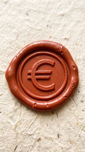 Terracotta Wax Seal With Euro Symbol