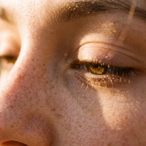 Sunlit Macro of Freckled Eye