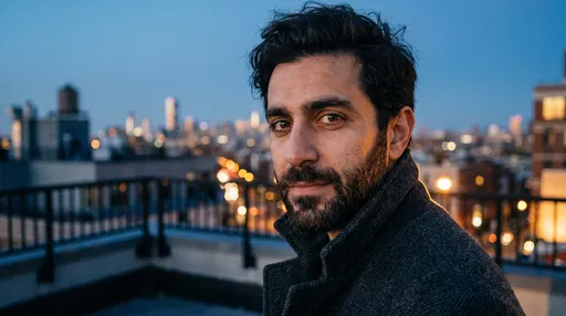 Middle Eastern Man on Rooftop at Dusk