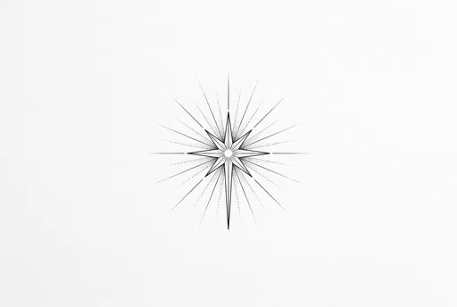 Minimalist Linework Star of Bethlehem Illustration