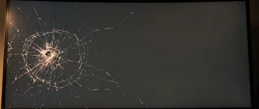 Cracked Dark Matte Monitor Screen
