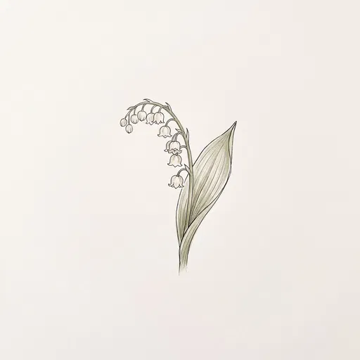 Lily of the Valley Botanical Sketch