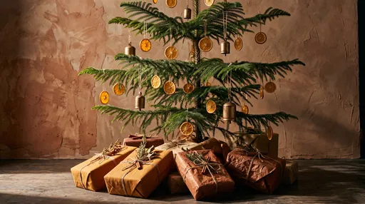 Rustic Christmas Tree With Dried Oranges