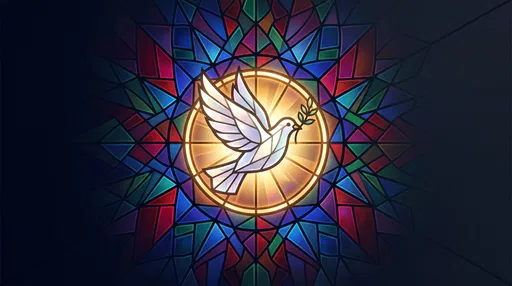 Stained Glass Peace Dove Background