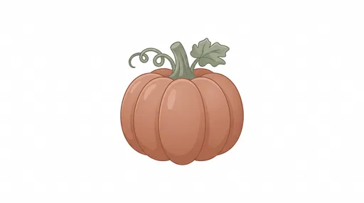 Muted Terracotta Cartoon Pumpkin Clipart