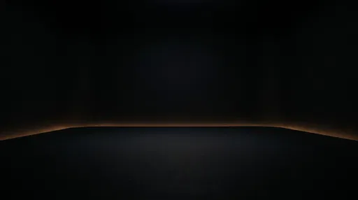 Dark Studio Stage With Warm Rim Glow