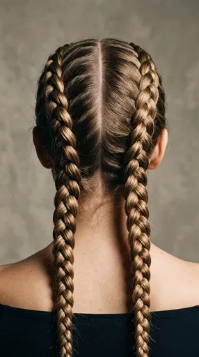 Twin Dutch Boxer Braids From Behind