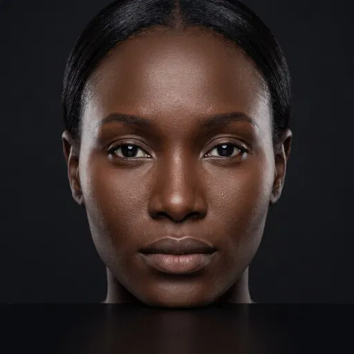 Close-Up Studio Portrait of Black Woman