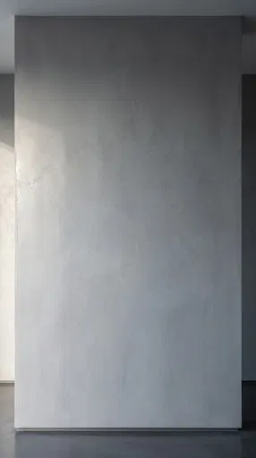 Minimalist Grey Microcement Architectural Wall