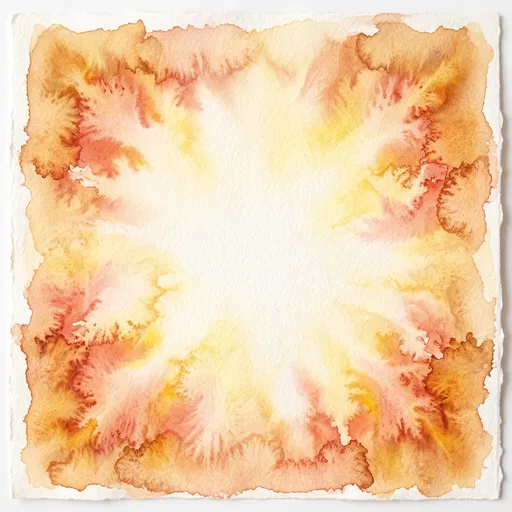 Warm Amber Watercolor Border Background