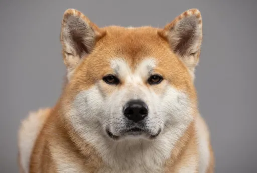 Studio Portrait of Japanese Akita Inu