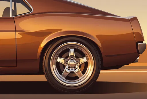 Classic Copper Fastback Rear Wheel Illustration