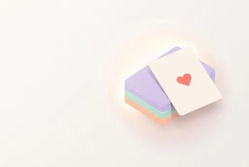 Minimalist Pastel Playing Cards Stack