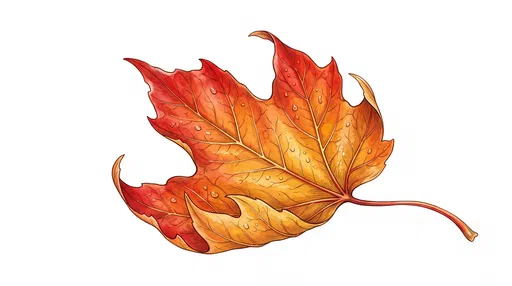 Autumn Sugar Maple Leaf Illustration