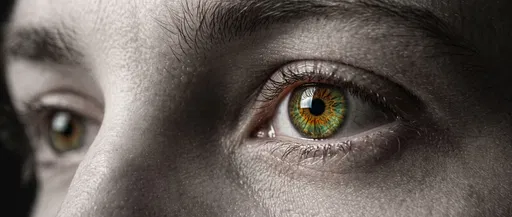 Macro Close-Up of Hazel Green Eye