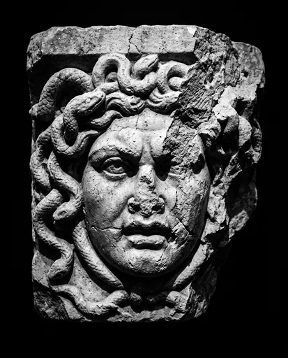 Fractured Stone Gorgon Relief
