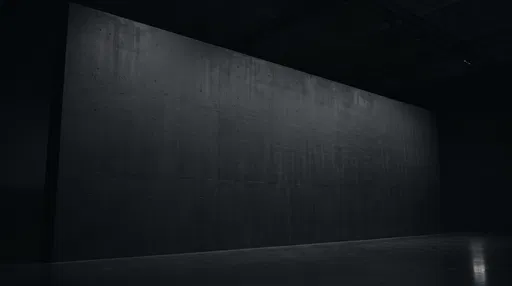 Dark Minimalist Concrete Wall in Gallery