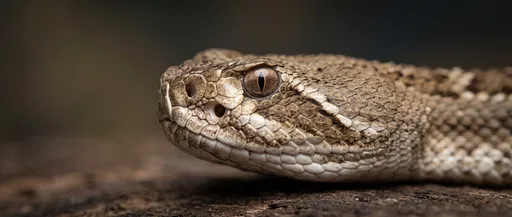 Macro Profile of Rattlesnake Head