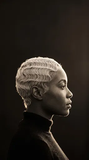 Profile Portrait with Blonde Finger Waves