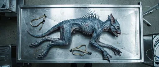 Chupacabra Specimen on Steel Examination Table